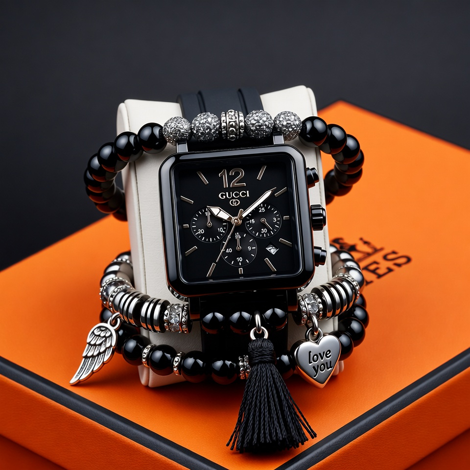 Wrist Watch & Matching Bangles